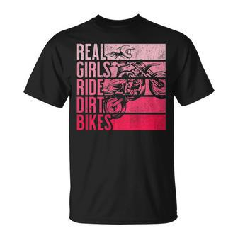 Real Girls Ride Dirt Bikes Motocross Lovers T-Shirt | Mazezy