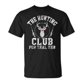 Real Hunter & Hunting Club With Deer & Guns T-Shirt - Monsterry CA