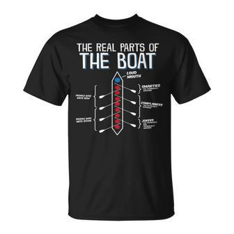The Real Parts Of The Boat Rowing T T-Shirt - Seseable