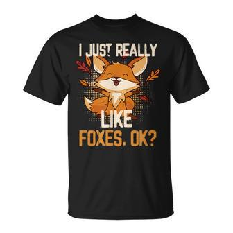 I Really Like Foxes For Fox Lovers T-Shirt - Monsterry AU