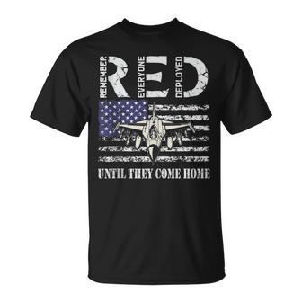 Red Friday Military Air Force Usaf Us Flag Veteran T-Shirt - Monsterry