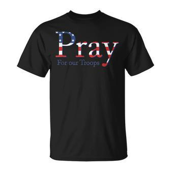 Red Friday Military Patriotic Pray For Our Troops Deployed T-Shirt - Monsterry UK