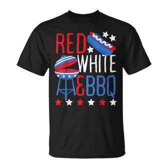 Red White & Blue Bbq Usa Holiday Hot Dog Grill Party T-Shirt - Monsterry AU