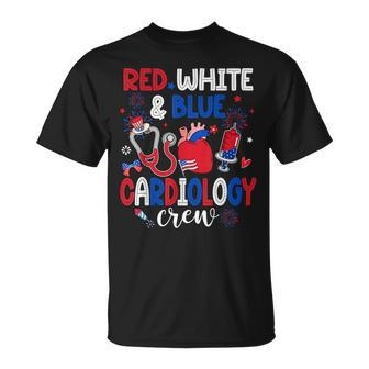 Red White & Blue Cardiology Crew Cardiac Tech 4Th Of July T-Shirt - Monsterry DE