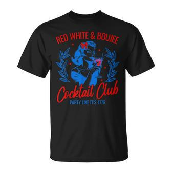 Red White And Boujee Vintage Cocktail Drinking 4Th Of July T-Shirt - Monsterry AU