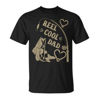 Reel Cool Dad Fishing Lover Father's Day Fisherman Daddy T-Shirt - Thegiftio UK