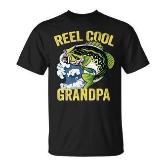Reel Cool Grandpa Fishing Dad Fathers Day Fisherman T-Shirt - Thegiftio UK