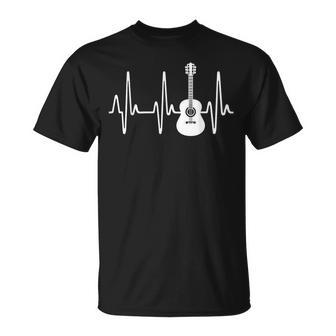 Regalo Para Guitarristas Con Latido De Corazón Y Guitarra Camiseta unisex - Regaloses