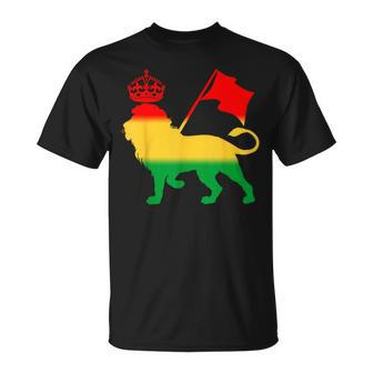 Reggae Rasta Lion Rastafarian Jamaican Music T-Shirt - Thegiftio UK
