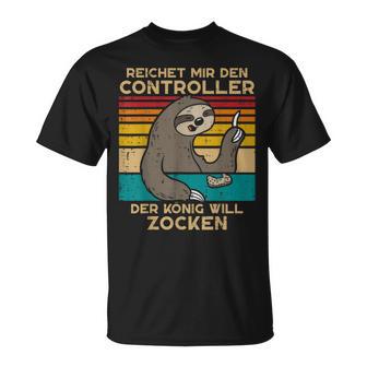 Reichet Mir Den Controller King Gamer Boys' T-Shirt - Seseable