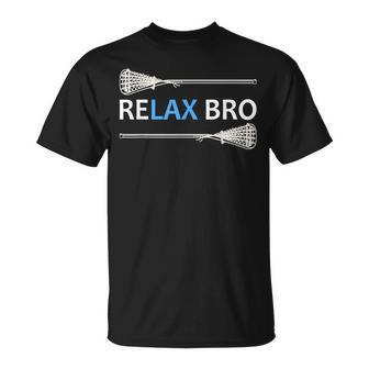 Relax Bro Lacrosse Lax Team Lacrosse T-Shirt - Monsterry