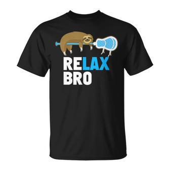 Relax Bro Lacrosse Lax Sloth T-Shirt - Monsterry UK