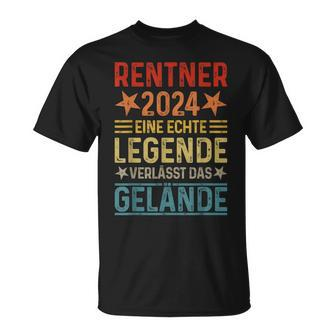 Rente Eine Echte Legende Verlässt Das Gelände Rentner 2024 T-Shirt - Seseable