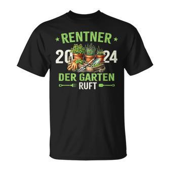 Rentner 2024 Der Garten Ruft Rente 2024 T-Shirt - Seseable