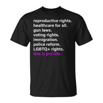 Reproductive Rights Healthcare For All Gun Laws T-Shirt - Thegiftio UK
