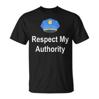 Respect My Authority Police Themed T-Shirt - Monsterry UK
