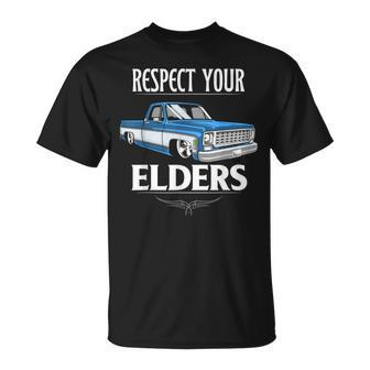 Respect Your Elders Classic Pickup Truck Lovers T-Shirt - Monsterry DE