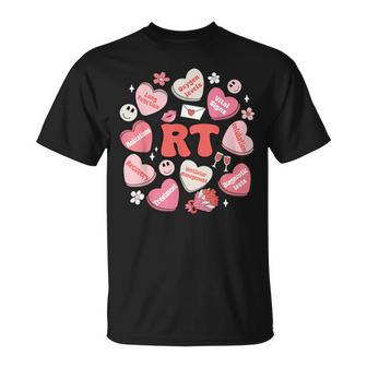 Respiratory Therapy Rt Valentine's Day Candy Heart T-Shirt | Mazezy