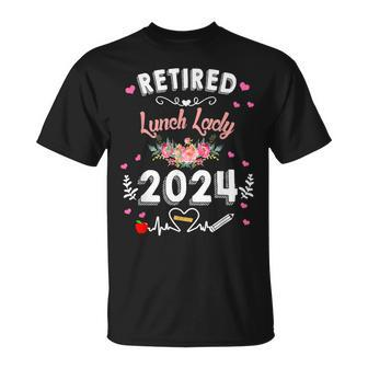 Retired Lunch Lady Class Of 2024 Teacher Retirement T-Shirt - Monsterry UK