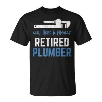Retired Plumber Retirement Gif T-Shirt | Mazezy