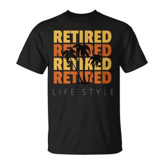 Retired Vacation Tropical Beach Lifestyle Retirement T-Shirt - Monsterry UK