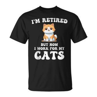 Retirement For Cat Lovers Happy Retired Pet Cats Lover T-Shirt - Monsterry UK
