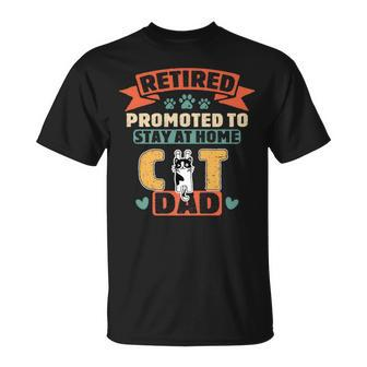Retirement Cats Owner Dog Paw Cat Dad T-Shirt - Monsterry CA