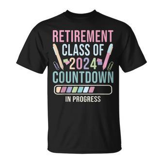 Retirement Primary Elementary Teacher 2024 Retiring Progress T-Shirt - Monsterry DE