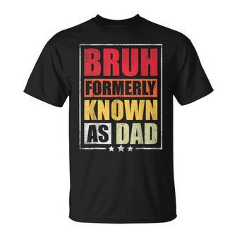 Retro American Flag Bruh Formerly Known As Dad Father's Day T-Shirt - Thegiftio UK