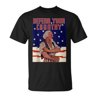 Retro American Pride Uncle Sam Military Recruit Wwii Poster T-Shirt - Monsterry