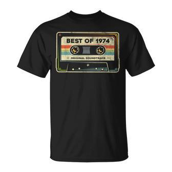 Retro Best Of 1974 Mixtape Vintage Fiftieth Birthday Cassete T-Shirt - Monsterry UK