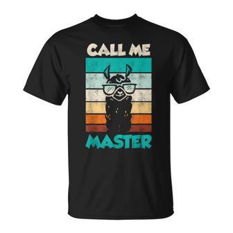 Retro Bulldogge Call Me Master T-Shirt, Coole Hunde Liebhaber Mode - Seseable