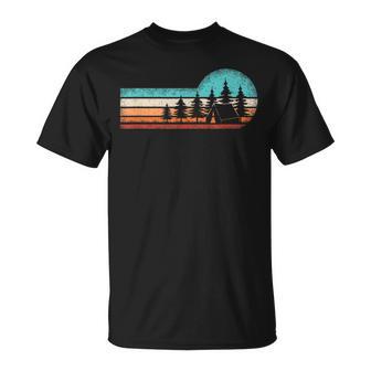 Retro Camping Hiking Landscape Nature Outdoor Camper T-Shirt - Geschenkecke