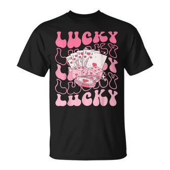Retro Casino Bach Party Lucky Vibes Poker Dice Mens T-Shirt - Seseable