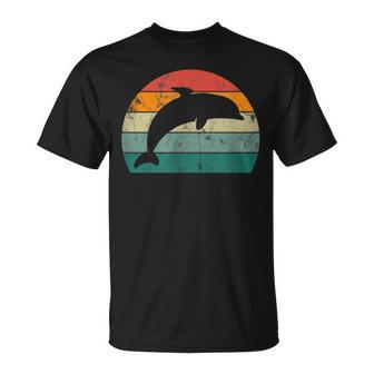 Retro Delfin Mehrfarbig Mit Delfin T-Shirt - Geschenkecke