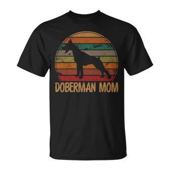 Retro Doberman Mom Dog Mother Pet Pinschers Dobie Mama T-Shirt | Mazezy