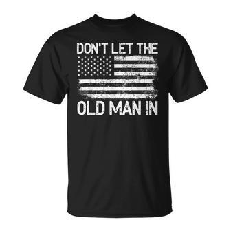 Retro Don't Let The Old Man In Vintage American Flag T-Shirt | Seseable UK