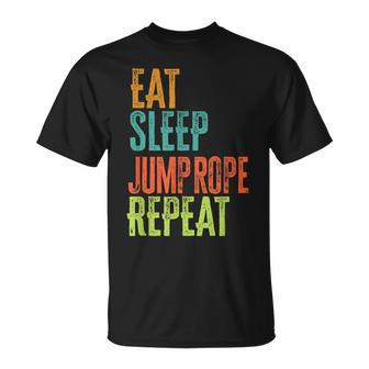 Retro Eat Sleep Jump Rope Repeat Skipping Jumping Roping T-Shirt - Monsterry DE