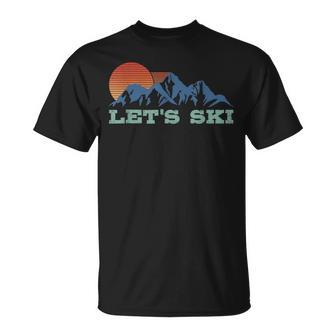 Retro Esquí Montañas 80S Estación De Esquíintage Ski Freestyle Camiseta unisex - Regaloses