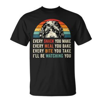 Retro Every Snack You Make Every Meal You Bake Doodle Dog T-Shirt - Monsterry DE