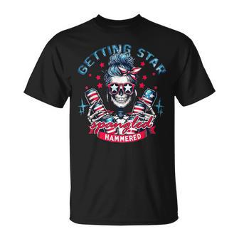 Retro Getting Star Spangled Hammered America 4Th Of July T-Shirt - Monsterry UK