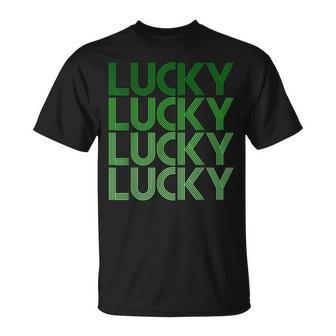 Retro Green Lucky For St Particks Day T-Shirt - Seseable