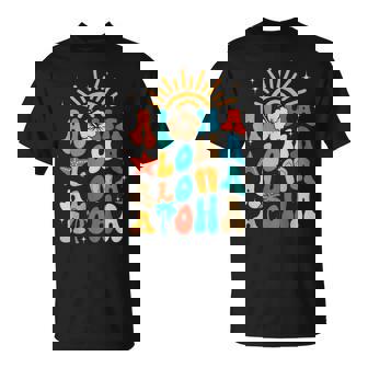 Retro Groovy Aloha Sunshine Tropical Summer Beach Vacation T-Shirt | Seseable CA