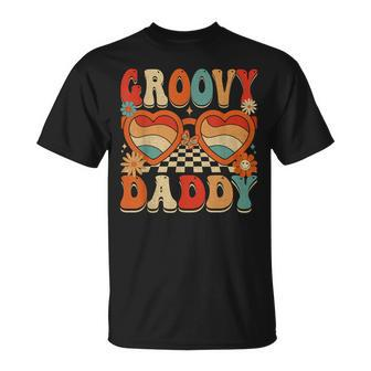 Retro Groovy Daddy Father 60S 70S 80S Hippie Fathers Day T-Shirt - Thegiftio UK