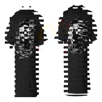 Retro Kawaii Black Cat Japanese Anime Cat T-Shirt - Thegiftio