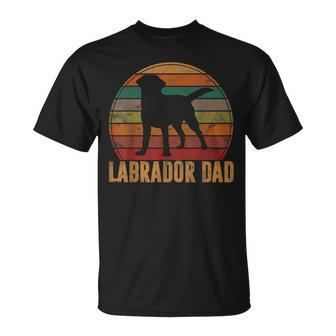 Retro Labrador Dad Dog Daddy Golden Black Lab Father T-Shirt - Thegiftio UK