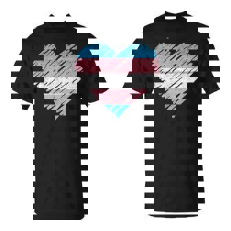 Retro Lgbtq Pride The Transgender Flag Heart T-Shirt - Thegiftio UK