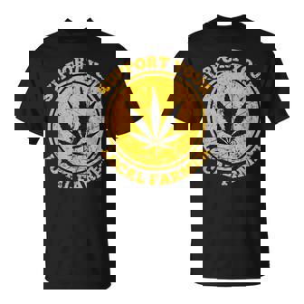 Retro Marijuana Support Your Local Farmer Cannabis Weed 2023 T-Shirt | Seseable UK