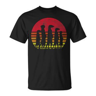 Retro Meerkat Silhouette T-Shirt - Seseable
