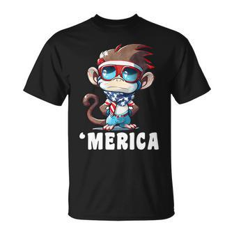 Retro 'Merica Monkey Dad Mom 4Th Of July T-Shirt - Monsterry UK